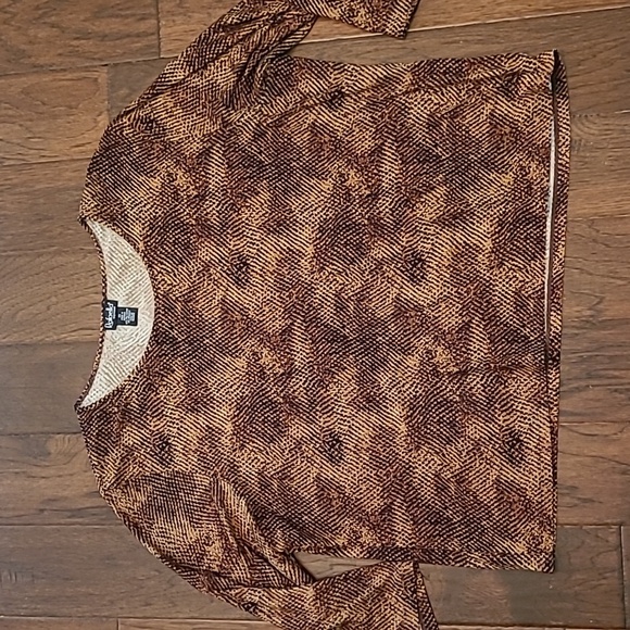 Rafaella women's animal print 3/4 length sleeve shirt size 3X - Picture 1 of 6